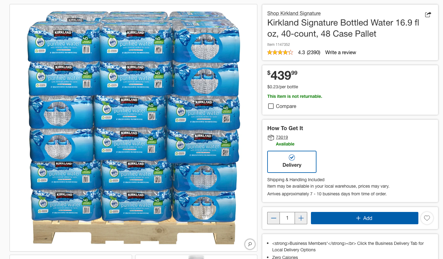 Costco Pallet